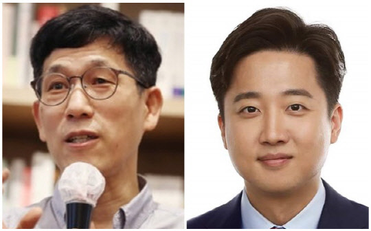 진중권 전 동양대학교 교수(왼쪽)와 이준석 국민의힘 대표. 연합뉴스